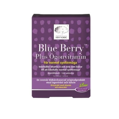 New Nordic Blue Berry Plus ögonvitamin Tablett 120 St – Största förpackning – lutein bäst i test 2026