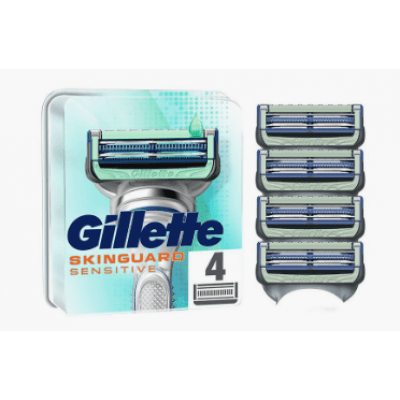 Gillette Skinguard Sensitive Razor Blade Refills Aloe – Mest hudvänlig – rakblad herr bäst i test 2026