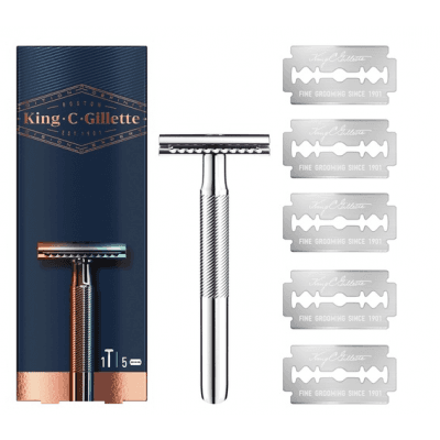 King C. Gillette Dubbeleggad Säkerhetshyvel 5 Rakblad – Bäst för nya – säkerhetshyvel bäst i test 2026