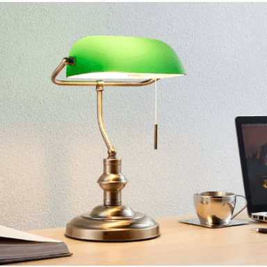 Milenka - Skrivbordslampa Med Grön Skärm