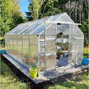 Växthus 12,4m² | Hög Odlingshöjd | 6mm Kanalplast