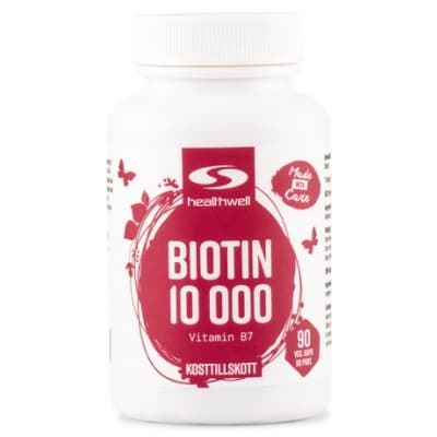 Healthwell Biotin 10000 – Snabbast effekt – vitaminer för håret bäst i test 2026