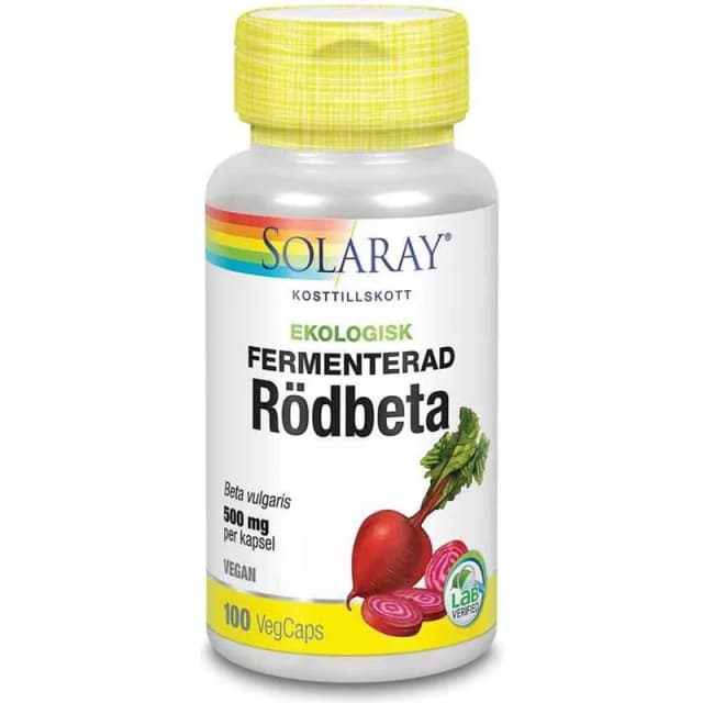 Solaray Fermenterad Rödbeta 100 st – Bästa nitratdos – rödbetskapslar bäst i test 2026