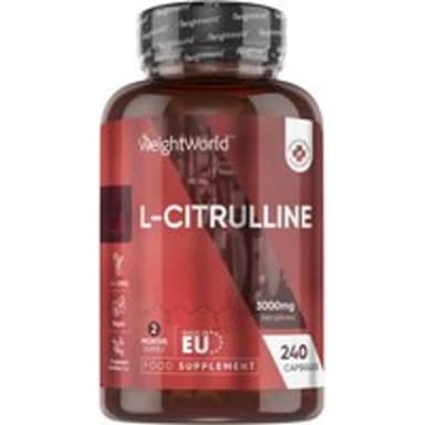 L-Citrulline 3000 mg per portion - 240 veganska kapslar - 4 kapslar dagligen - Magnesiumstearatfri & GMO-fri - Citrulline by WeightWorld