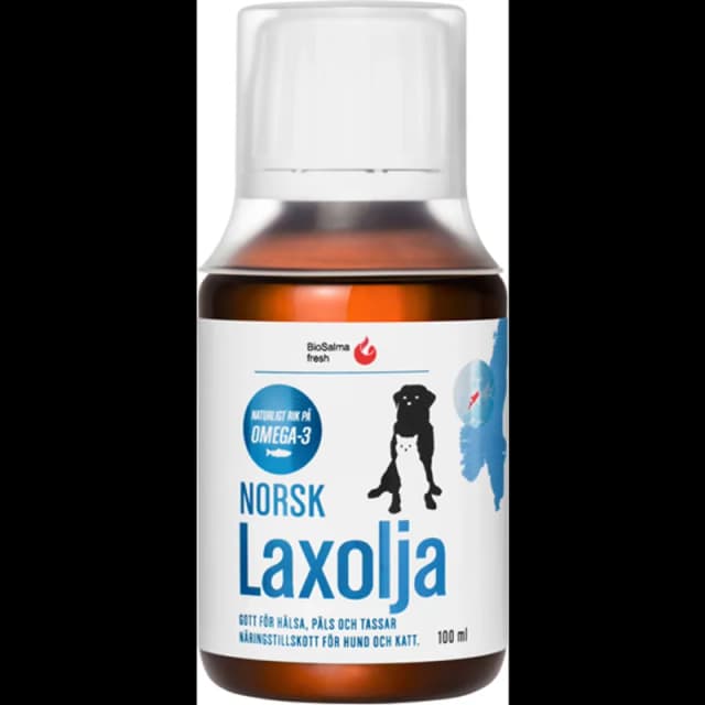 BioSalma Norsk Laxolja 100 ml – Bäst i test – laxolja för katt bäst i test 2026