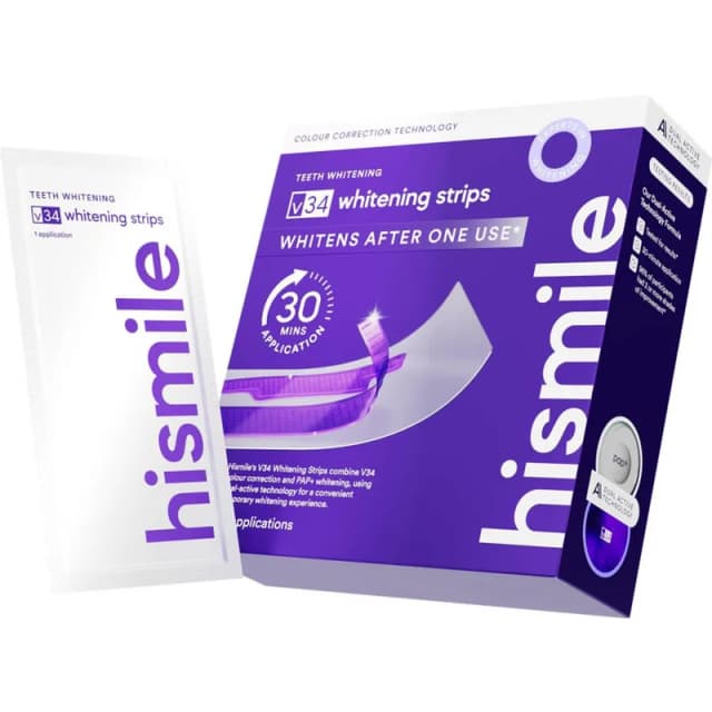 Hismile V34 Whitening Strips – Bäst i test – tandblekning strips bäst i test 2026