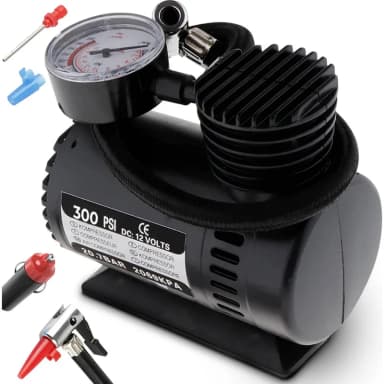 Retoo 12V Luftkompressor Med 3 Ventilsadapter