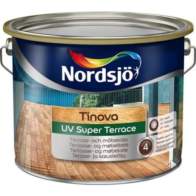 Nordsjö Tinova UV Super Terrace Träolja 4.65L – Bäst i test – altanolja bäst i test 2026