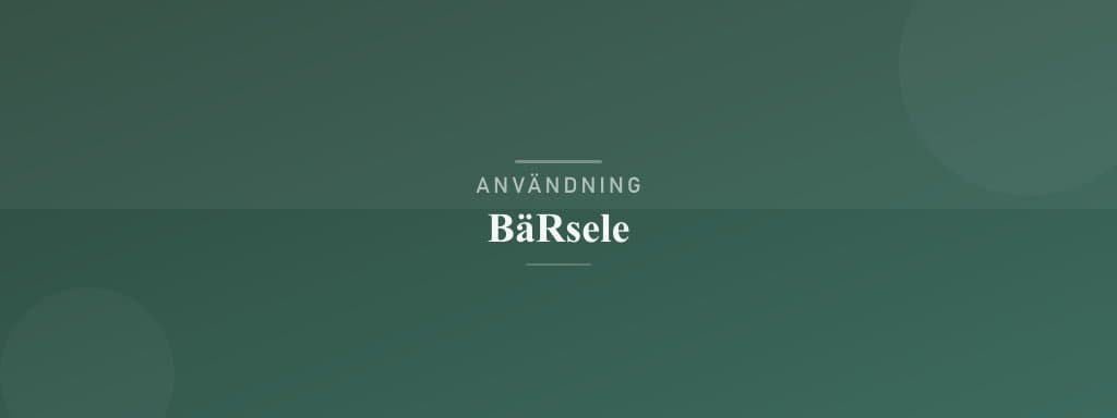 Användning bärsele