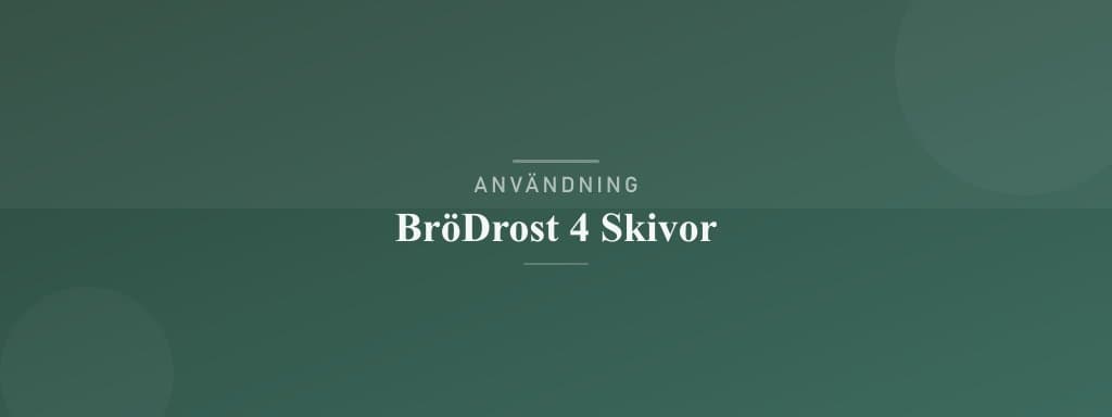 Användning brödrost 4 skivor