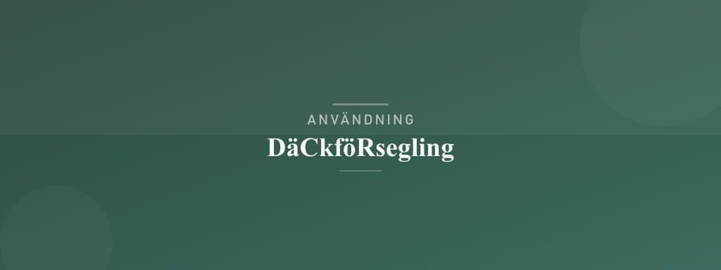Användning däckförsegling