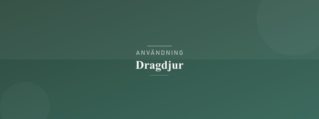 Användning dragdjur