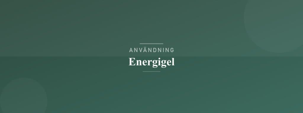 Användning energigel