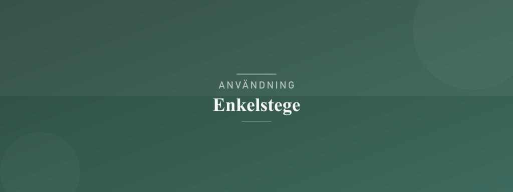 Användning enkelstege