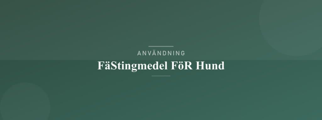 Användning fästingmedel för hund