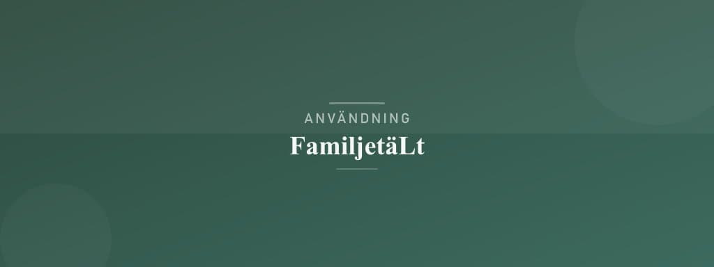 Användning familjetält