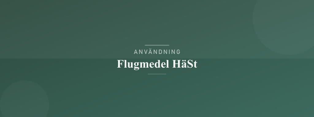 Användning flugmedel häst