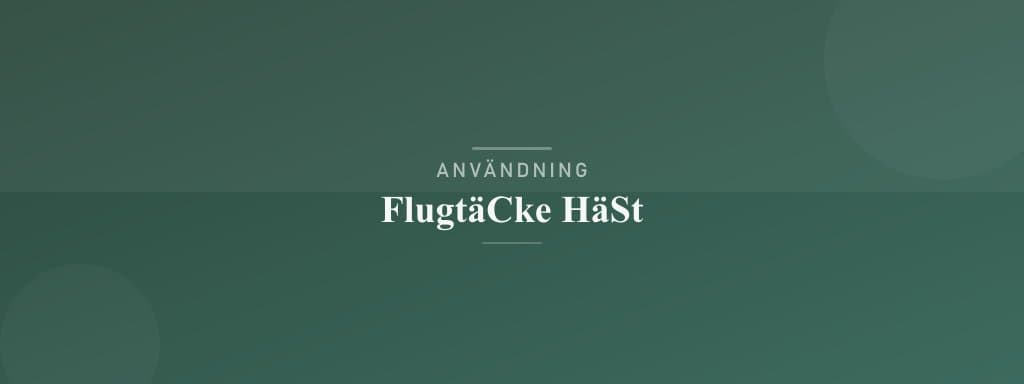 Användning flugtäcke häst