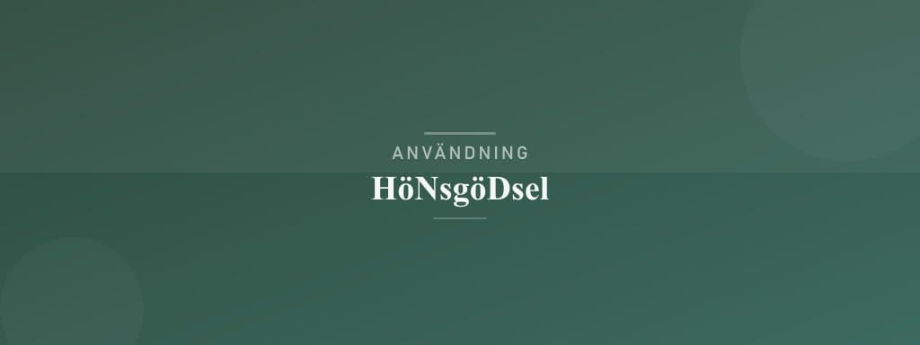 Användning hönsgödsel