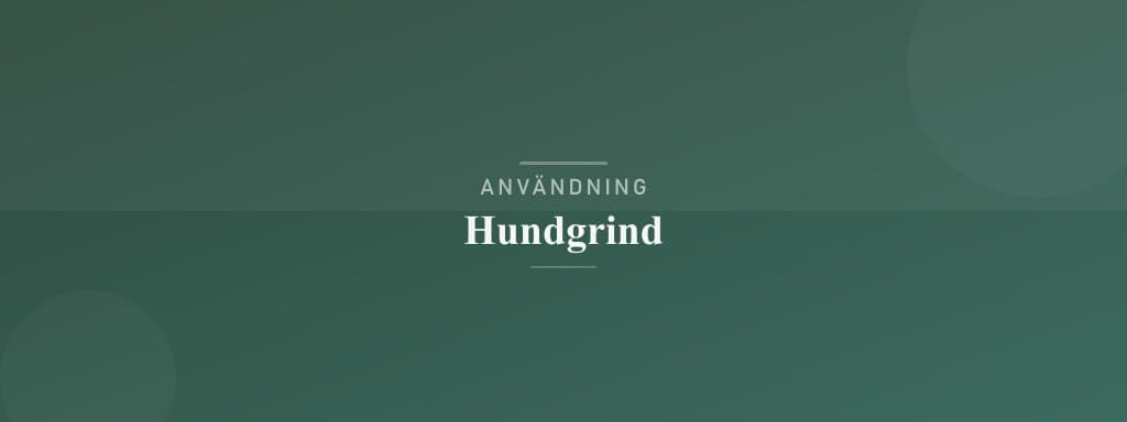 Användning hundgrind
