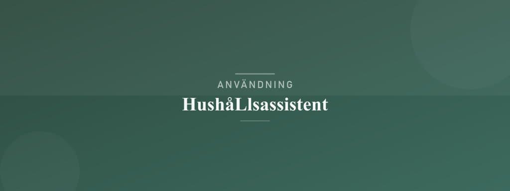 Användning hushållsassistent