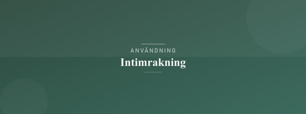 Användning intimrakning