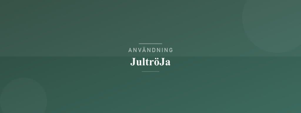Användning jultröja