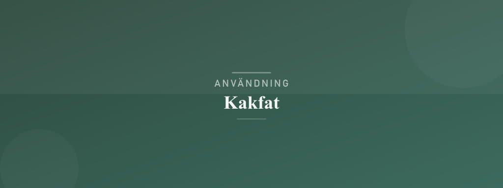 Användning kakfat