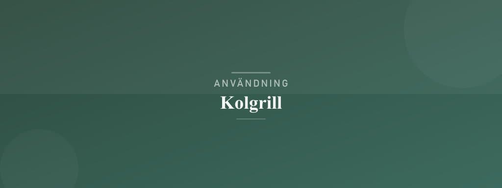 Användning kolgrill