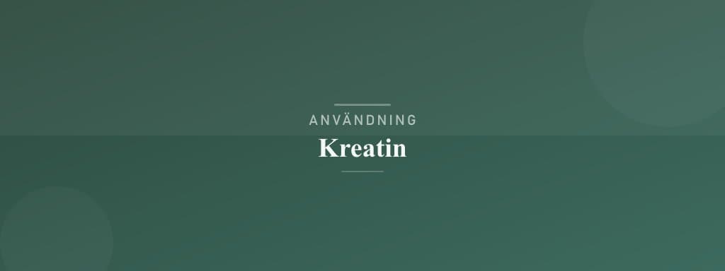 Användning kreatin