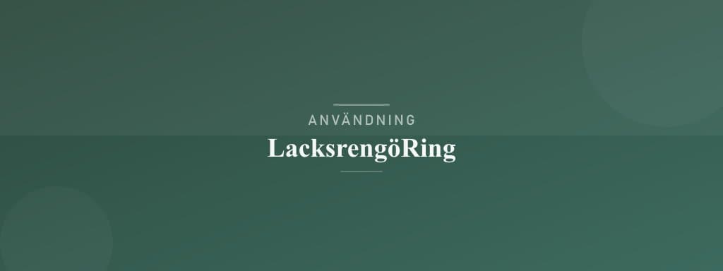 Användning lacksrengöring
