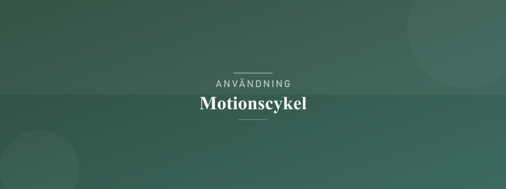 Användning motionscykel