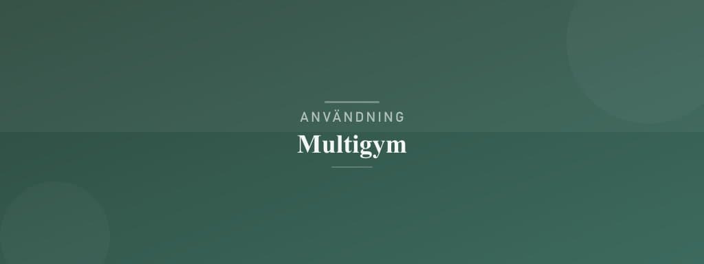 Användning multigym