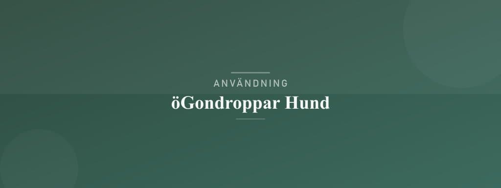 Användning ögondroppar hund