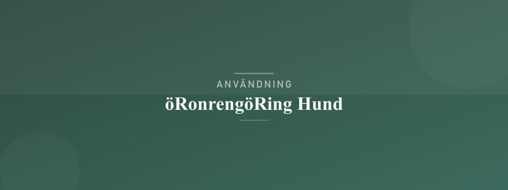 Användning öronrengöring hund