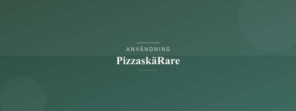 Användning pizzaskärare