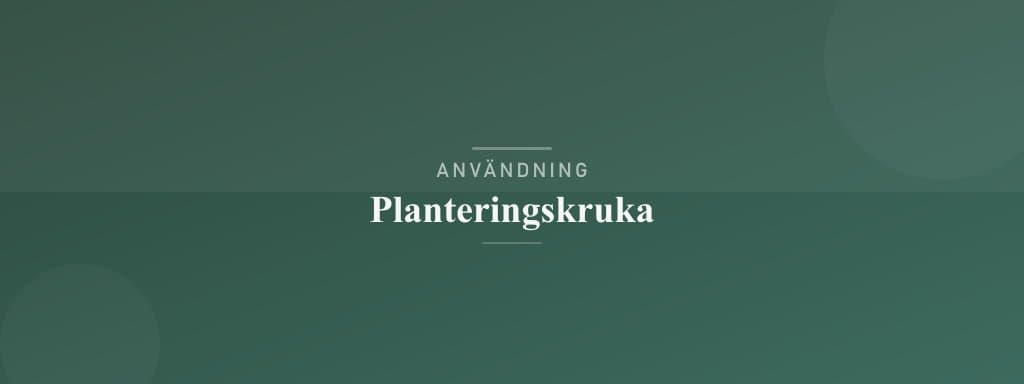 Användning planteringskruka