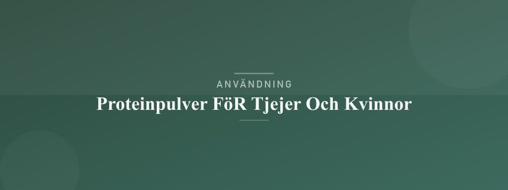 Användning proteinpulver för tjejer och kvinnor