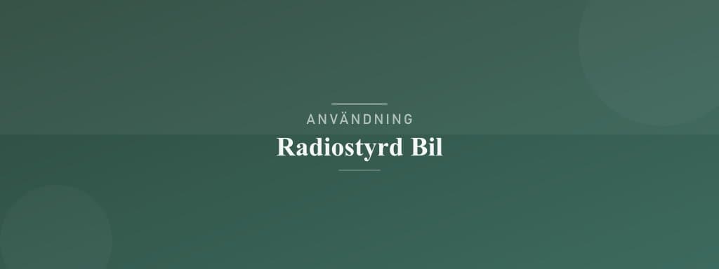 Användning radiostyrd bil