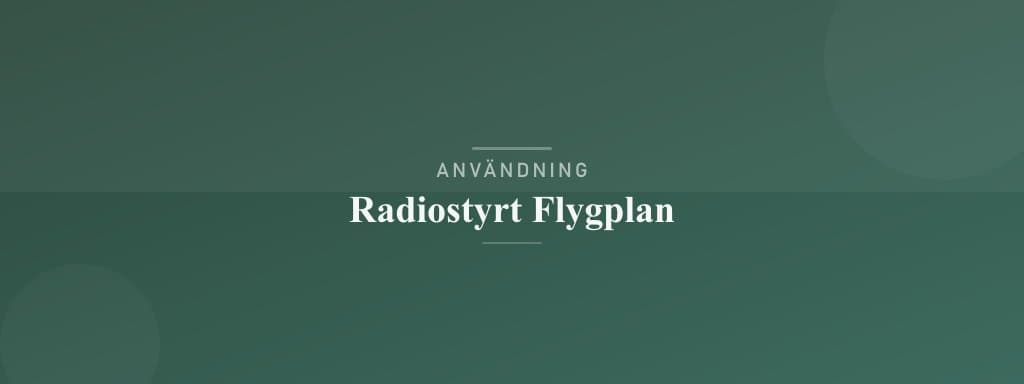 Användning radiostyrt flygplan