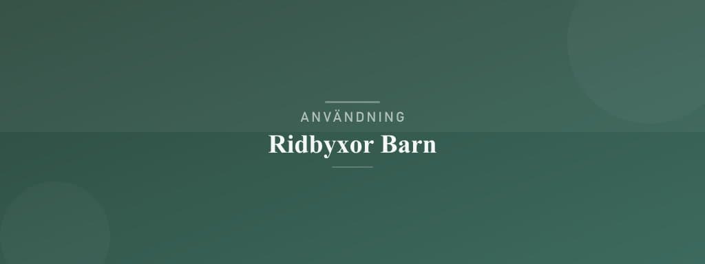 Användning ridbyxor barn