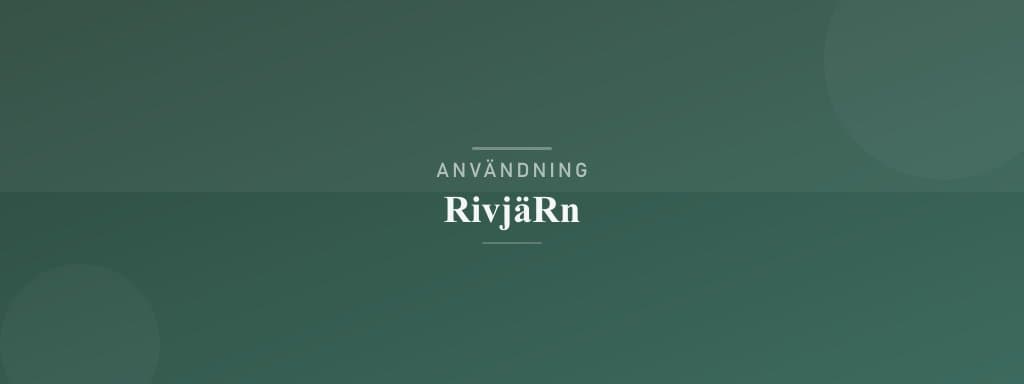Användning rivjärn