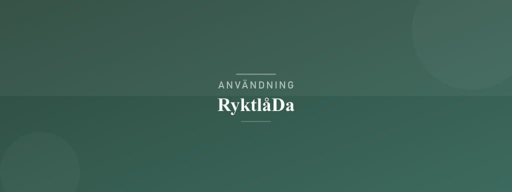 Användning ryktlåda
