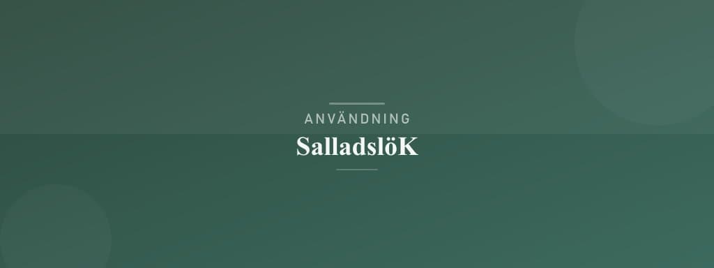 Användning salladslök