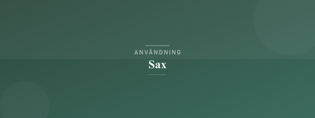 Användning sax