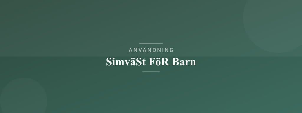 Användning simväst för barn