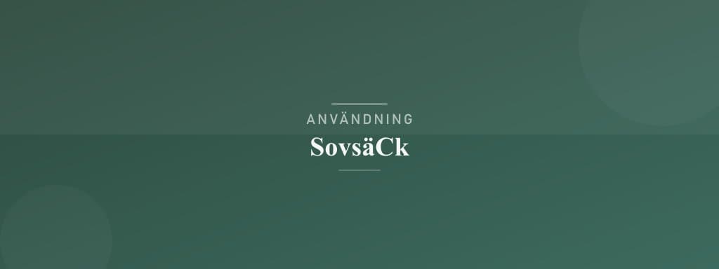 Användning sovsäck