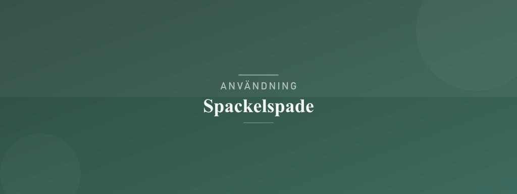 Användning spackelspade