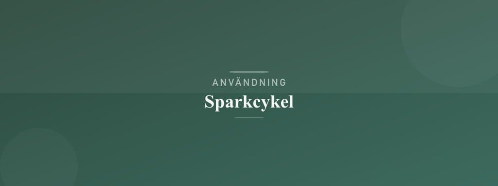 Användning sparkcykel