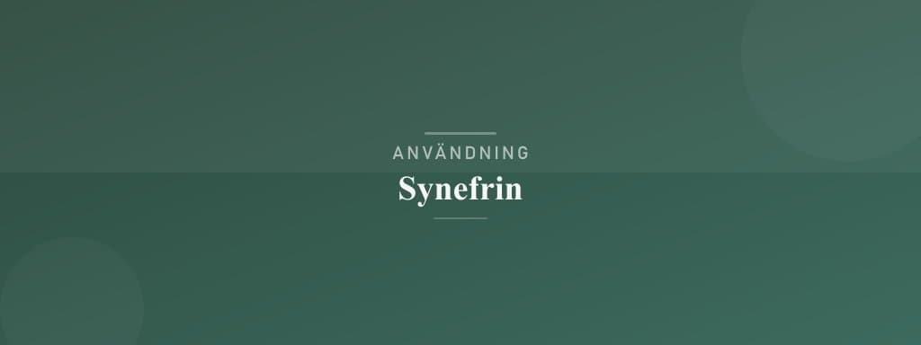 Användning synefrin